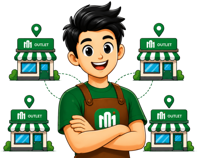 Ilustrasi kelola banyak outlet